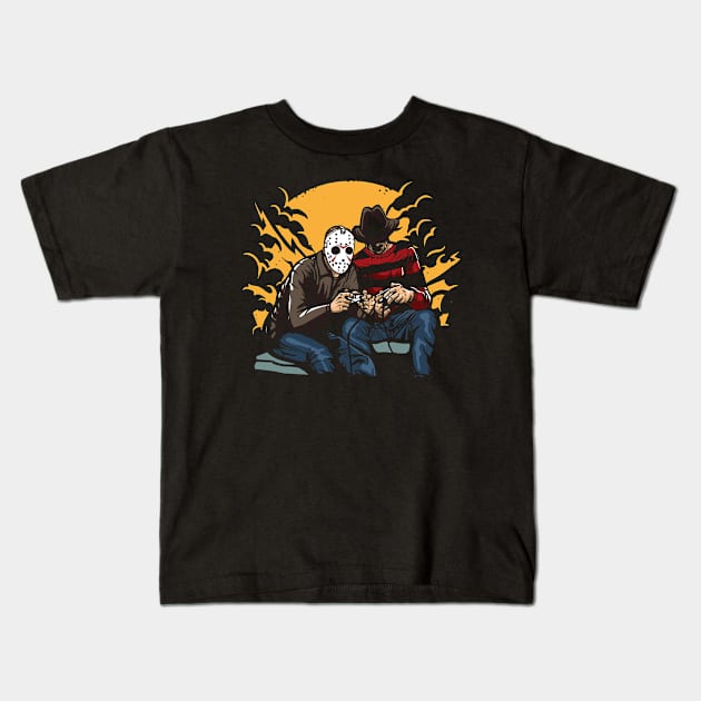 Dark Gamers Kids T-Shirt by MisfitInVisual